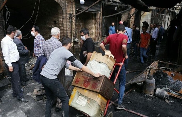 هفت باب مغازه در بازار تاریخی تبریز دچار حریق شد