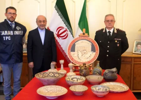 بازگشت ۱۳ اثر تاریخی هزاره دوم پیش از میلاد از ایتالیا به ایران