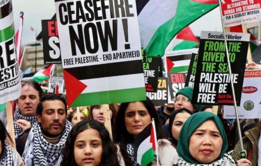 بازداشت ۴۰۰ نفر در تظاهرات لندن به دلیل حمایت از فلسطین