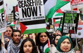 بازداشت ۴۰۰ نفر در تظاهرات لندن به دلیل حمایت از فلسطین