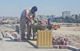 شروع عملیات کف سازی فاز دوم پارک حاشیه اراضی ارتش