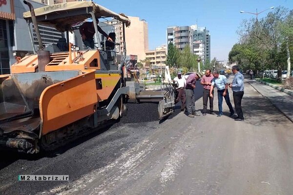 آسفالت‌ریزی چهار هزار و ۵۲۵ تنی شهرداری تبریز طی هفته گذشته