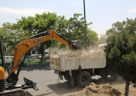 حذف ۱۵ هزار مترمربع چمن در راستای مدیریت بهینه آب خام