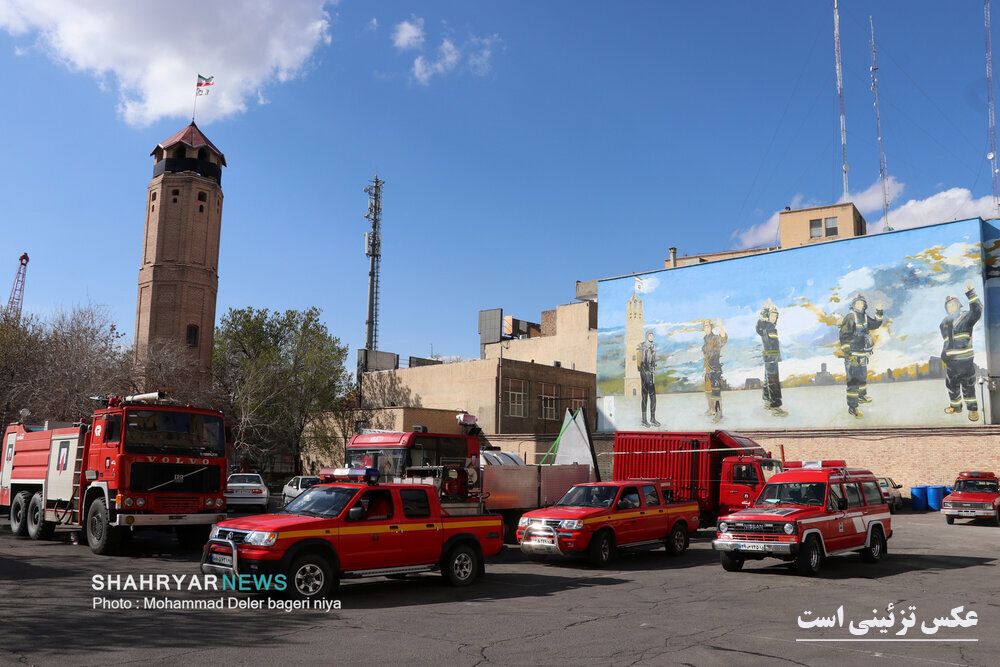 رونمایی از ۳۴ دستگاه خودرو سنگین و سبک آتش نشانی تبریز با هزینه کرد بیش از۲۰۰ میلیارد تومان