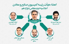 تعیین اعضای هیات رئیسه کمیسیون صنایع و معادن مجلس/ علیزاده رئیس ماند