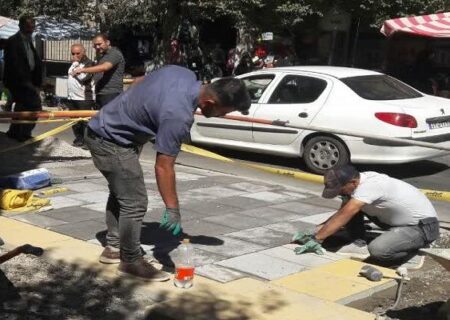 آغاز عملیات کفسازی در خیابان تربیت غربی