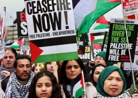بازداشت ۴۰۰ نفر در تظاهرات لندن به دلیل حمایت از فلسطین