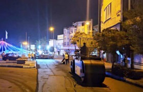 شروع آسفالت ریزی ۲۰ هزار متر مربعی خیابان طالقانی جنوبی