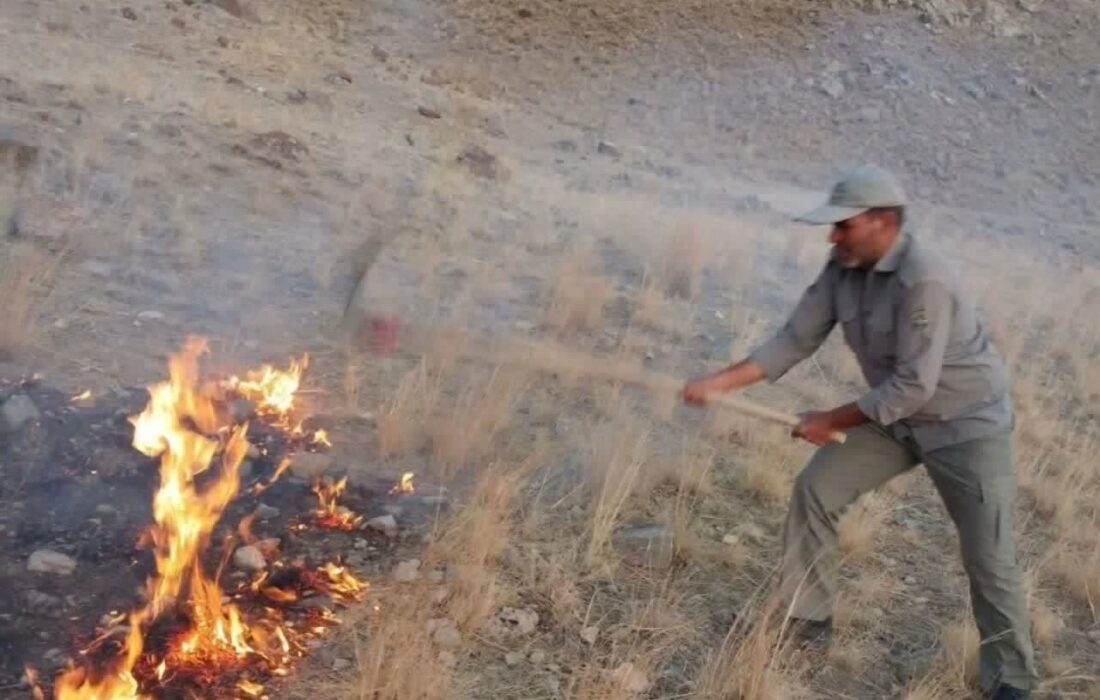 دو هکتار مرتع طعمه حریق شد