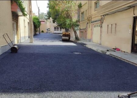 آسفالت ریزی کوی ماندانا توسط شهرداری منطقه ۲