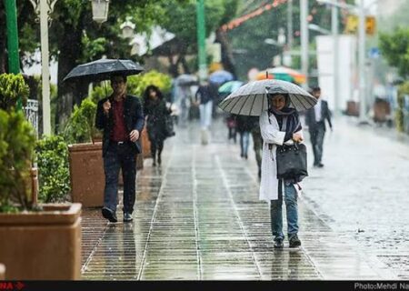 بارش باران در آذربایجان‌های شرقی و غربی و غرب سواحل خزر