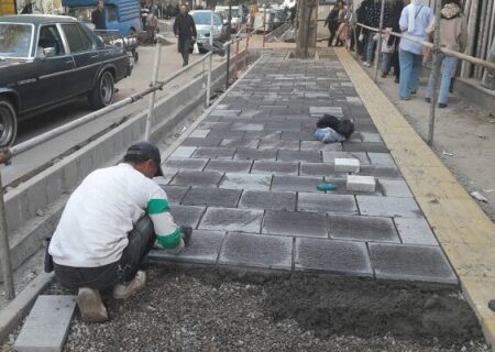 اجرای پرشتاب پروژه سنگفرش تربیت غربی (بالا تربیت)