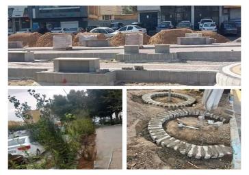 اتمام عملیات عمرانی و احداث فضای سبز در راستای توسعه پارک دمشقیه