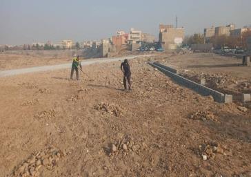 آغاز عملیات احداث فضای سبز ۱٫۵ هکتاری در غرب تبریز