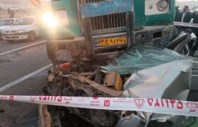 یک کشته و ۹ دستگاه خودرو تصادفی در لاله