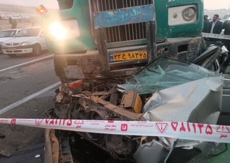 یک کشته و ۹ دستگاه خودرو تصادفی در لاله