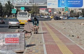 احداث پیاده راه ضلع غربی اراضی ۵۹ هکتاری میدان تیر