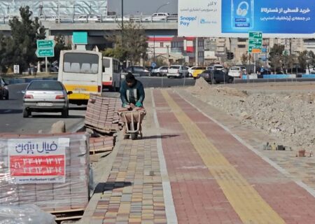 احداث پیاده راه ضلع غربی اراضی ۵۹ هکتاری میدان تیر