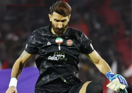 بیرانوند بهترین بازیکن دیدار تراکتور- الشرطه شد