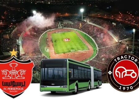 سرویس دهی ناوگان اتوبوسرانی تبریز به ورزشگاه یادگار امام (ره) برای تماشاگران بازی تراکتور – پرسپولیس