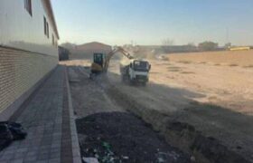 تدوام عملیات احداث زمین چمن مصنوعی راه آهن