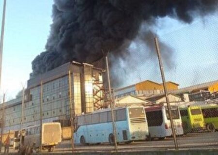 وقوع آتش سوزی در کارخانه کاله آمل