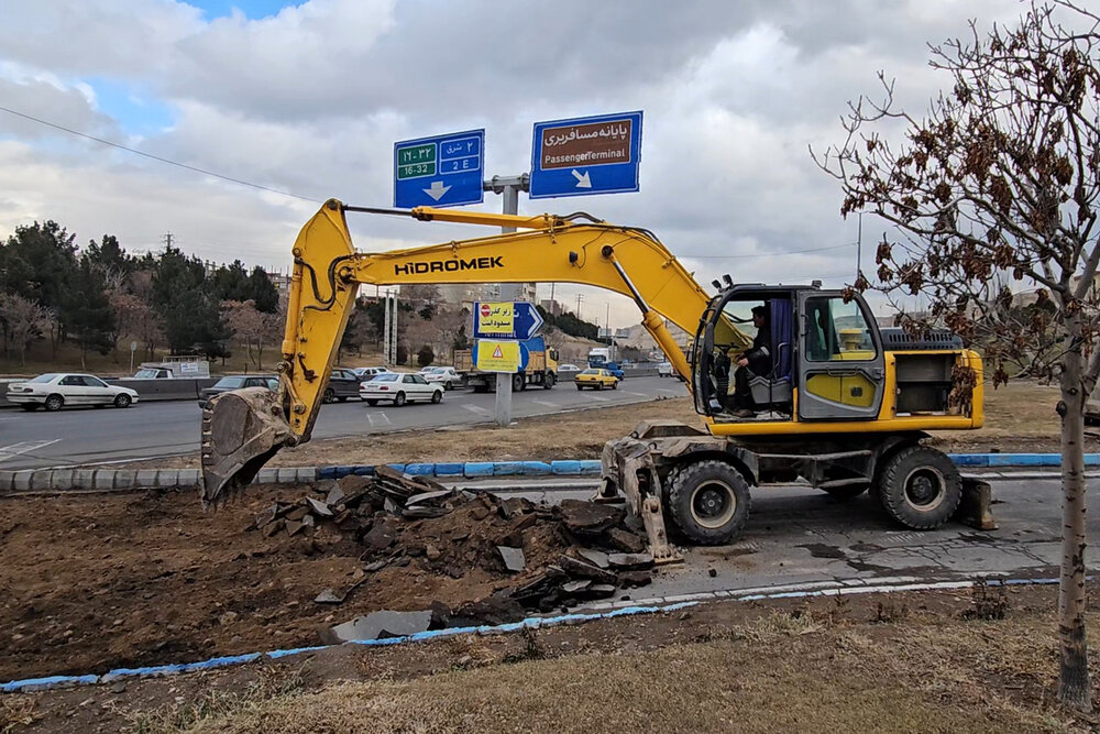 اصلاح رمپ و لوپ‌های ورودی و خروجی ترمینال بزرگ تبریز