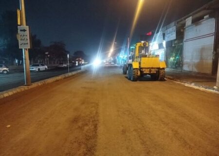 تداوم ساماندهی مسیر خیابان میدان بزرگ میوه و تره‌بار تبریز