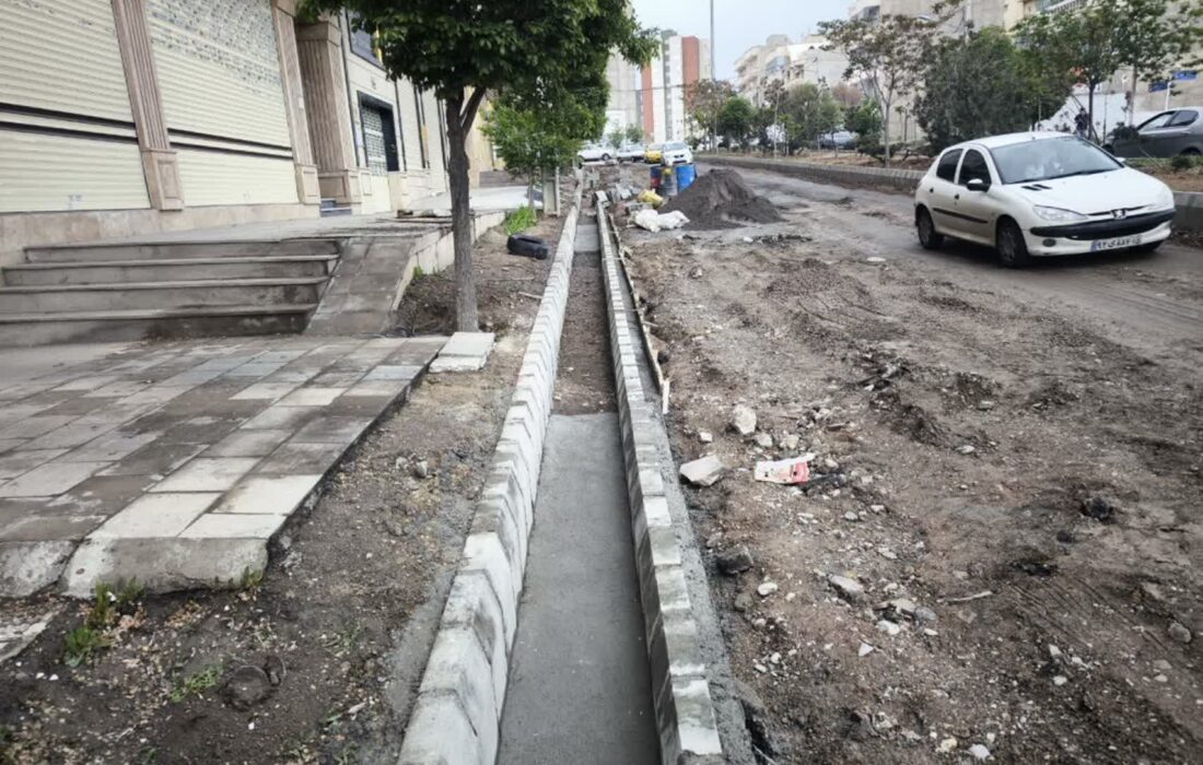 ساماندهی معابر خیابان شهید کربلایی کوی نصر منطقه ۵ تبریز