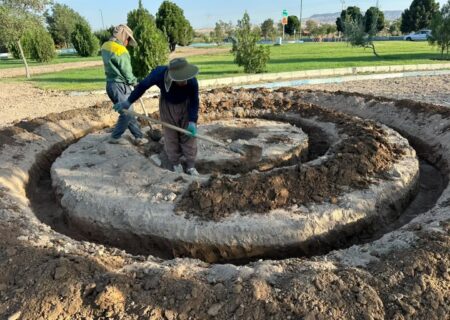 سه‌راه فرودگاه تبریز در مسیر توسعه و ارتقای فضای سبز