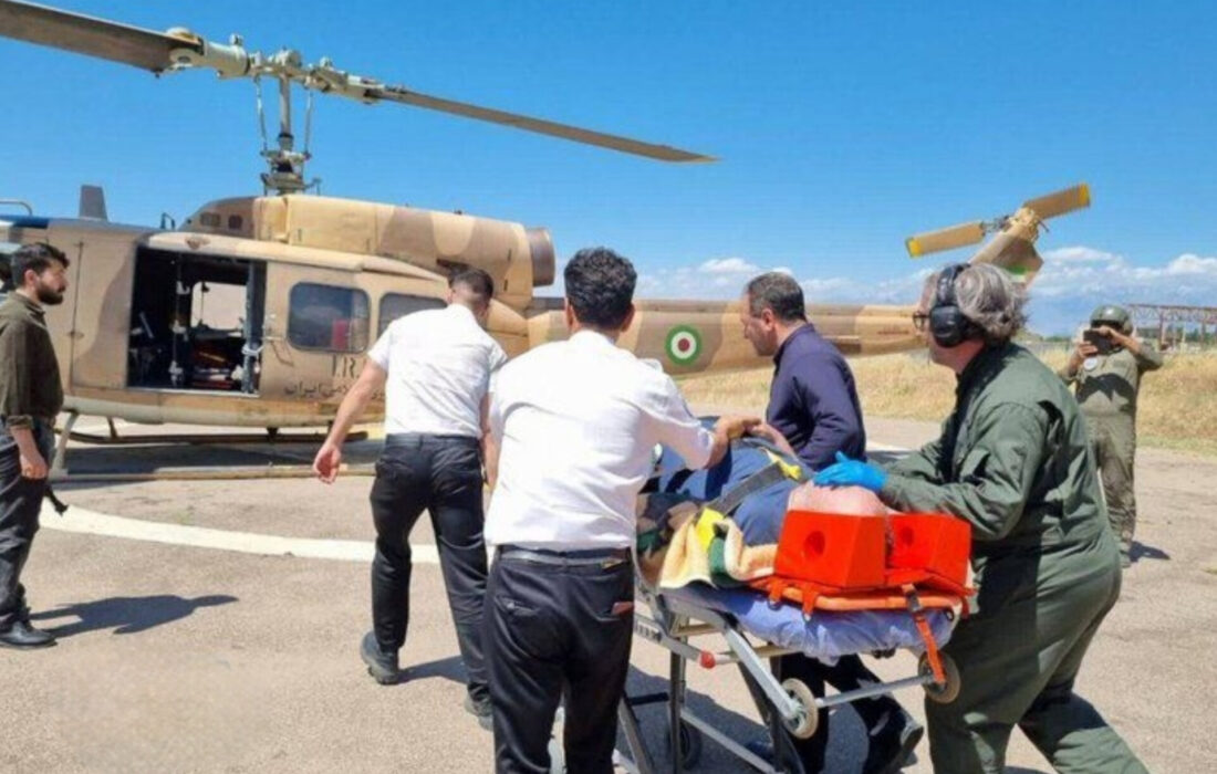 انتقال هوایی کودک ۴ ساله مصدوم از عجبشیر به تبریز