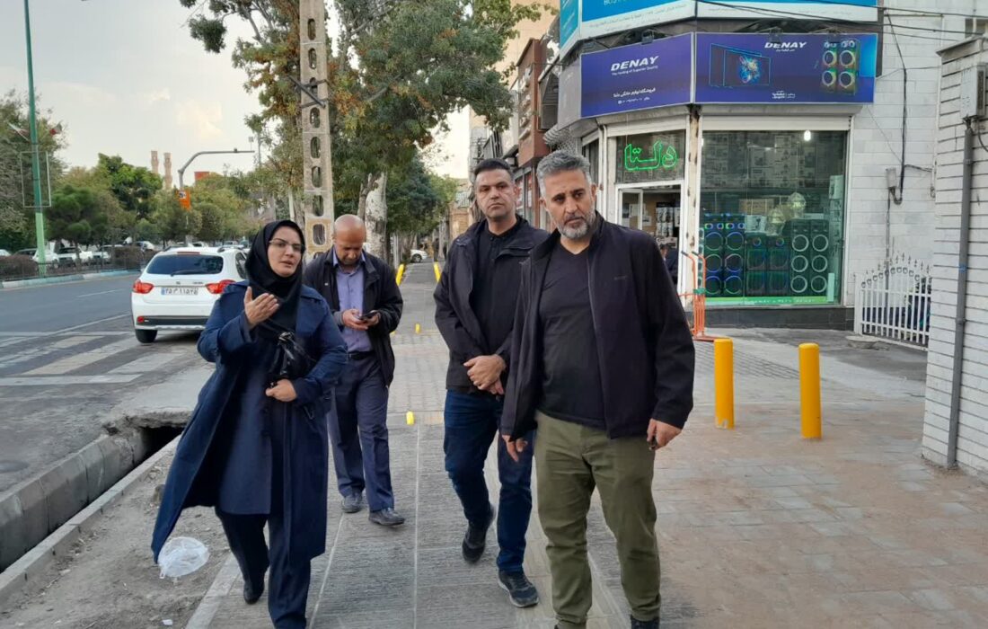 بازدید میدانی شهردار منطقه ۸ تبریز از معابر تاریخی و پروژه‌های عمرانی مرکز شهر
